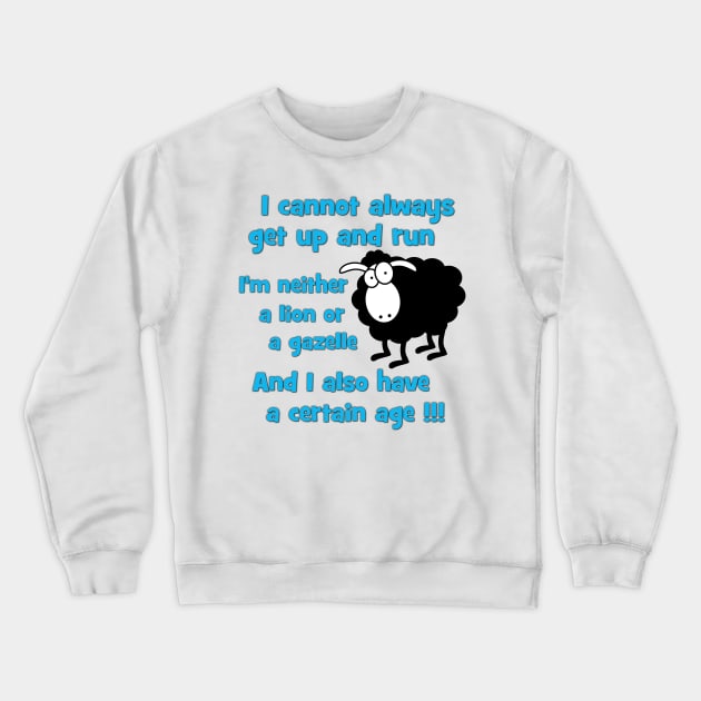 Lion, gazelle or... Crewneck Sweatshirt by Warp9